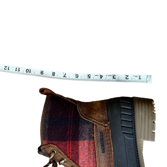 Kamik W SIENNA MID, Dark Brown Plaid Waterproof Winter Boots - Picture 11 of 12